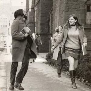 Women students on campus, 1969.